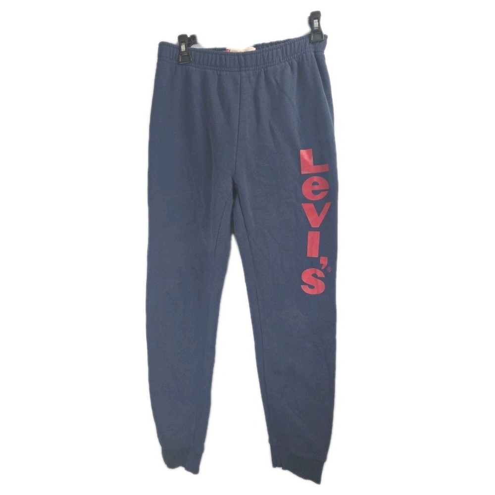 Levi's Kid's Jogger Pants‎ Cotton Blue Elastic Waist No Pockets Size 12-13 Years